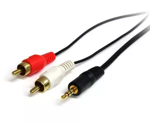 StarTech.com 6 ft Stereo Audio Cable - 3.5mm Male to 2x RCA