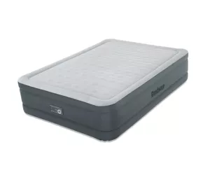 Bestway 80" x 60" x 18"/2.03m x 1.52m x 46cm Fortech Airbed Queen Snugable Top Built-in AC Pump