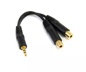StarTech.com 6in Stereo Splitter Cable - 3.5mm Male to 2x