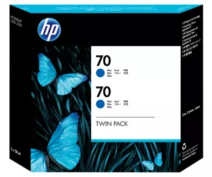 HP 70 2-pack 130-ml Blue DesignJet Ink Cartridges