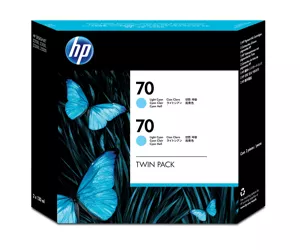 HP 70 2-pack 130-ml Light Cyan DesignJet Ink Cartridges