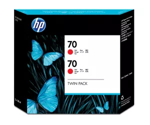 HP 70 2-pack 130-ml Red DesignJet Ink Cartridges