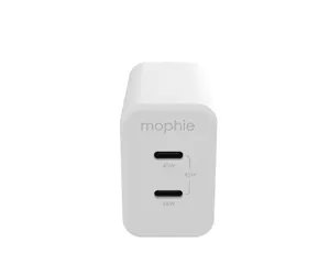 mophie Accessories Wall Adapter-USB-C-PD-DUAL-45W-GAN-White-EU(2xUSBC)