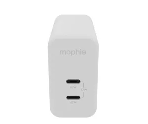 mophie Accessories-Wall Adapter-USB-C-PD-DUAL-67W-GAN-White-EU (2xUSBC)