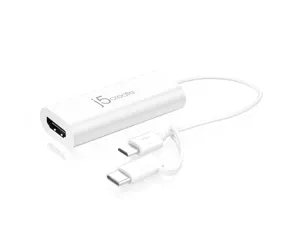 j5create JUA165C Android™ USB™ to HDMI™ Display Adapter, White