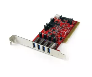 StarTech.com 4 Port PCI SuperSpeed USB 3.0 Adapter Card with SATA / SP4 Power