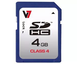 V7 SDHC Memory Card 4GB Class 4