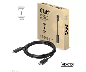 CLUB3D DisplayPort 1.4 to HDMI 4K120Hz or 8K60Hz HDR10 Cable M/M 3m/9.84ft