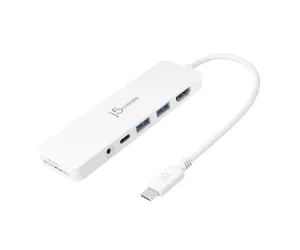 j5create JCD373 USB 3.2 Gen 1 (3.1 Gen 1) Type-C Balta