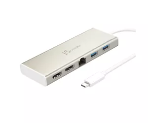 j5create JCD381 USB 3.2 Gen 1 (3.1 Gen 1) Type-C Rusvai gelsvas, Balta