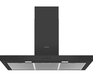 Siemens iQ100 LC96BBC60 cooker hood Wall-mounted Black 619 m³/h B