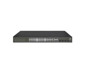 LevelOne GES-2128 võrgulüliti Juhitav L2 Gigabit Ethernet (10/100/1000) Must