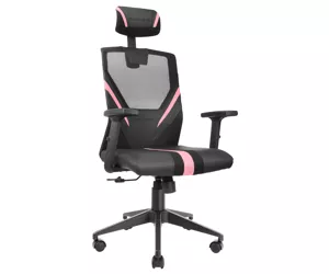 Mars Gaming MGC-ERGO Pink Ergonomic Gaming Chair Breathable Mesh Adjustable Cervical + Lumbar Support + Armrests