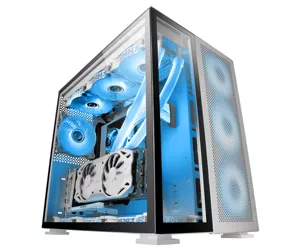 Mars Gaming MC-NOVA Custom XXL E-ATX Gaming Tower Aerospace Aluminium Full Double Tempered Glass Window Dual Chamber Frame USB-C