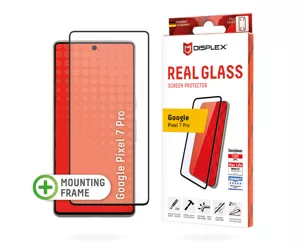 Displex Full Cover Screen Protector (10H) for Google Pixel 7 Pro, Eco Mounting Frame, Full Cover