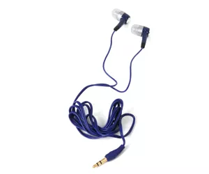 Freestyle Earphones with in-line Microphone, Bass Enhancing System, Blue, Standard 3.5mm Jack Connection, Cable 110cm