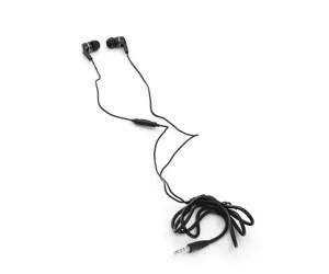 Platinet Fiesta Earphones with in-line Microphone, Noise Isolating, Sweatproof, Plastic Carry Box, Standard 3.5mm Jack connection, Cable 110cm, Black, Blister