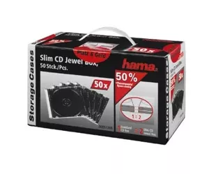 Hama CD Slim Jewel Case, pack 50 Pcs