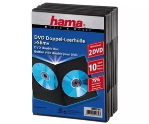Hama DVD Slim Double-Box 10, Black