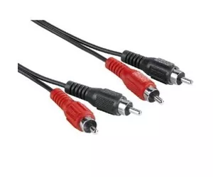 Hama Audio Cable 2 RCA Male Plugs - 2 RCA Male Plugs, 1m