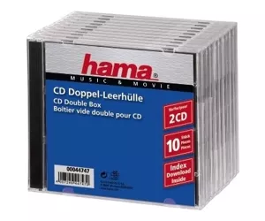 Hama CD Double Jewel Case Standard, Pack 10