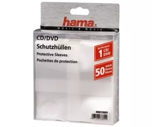Hama CD/DVD Protective Sleeves, Pack of 50
