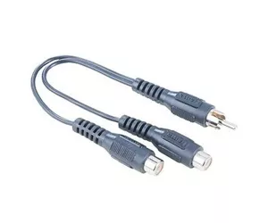 Hama Subwoofer Adapter, RCA Plug - 2 RCA Sockets