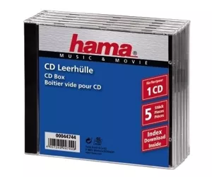 Hama CD Jewel Case Standard, Pack 5