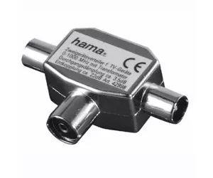 Hama Antenna Distributor Coaxial Female Jack - 2 Coaxial Male Plugs