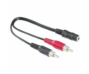 Hama Audio Adapter 2 RCA Male Plugs - 3.5 mm Female Jack Stereo