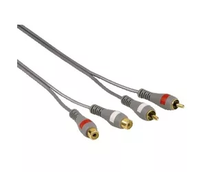 Hama Extension Cable 2 RCA Plugs - 2 RCA Sockets, 5 m