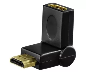 Hama Compact Adapter HDMI Plug - HDMI Socket, swivelling, black