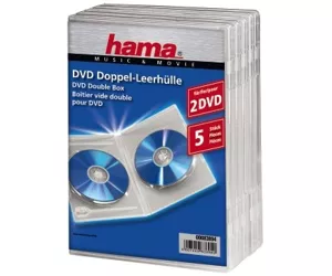 Hama Double DVD Jewel Case, 5, transparent
