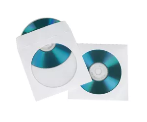 Hama CD Paper Sleeves, white, 100 pcs/Pack