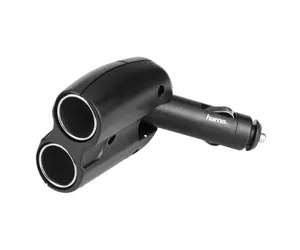 Hama 2-way Distributor - Cigarette Lighter Socket 180°, 12 V