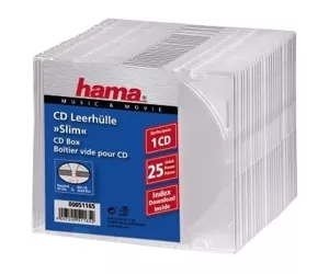 Hama CD Slim Box, 25 pcs./pack