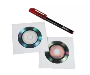 Hama 8cm/Mini-CD/Mini-DVD Paper Sleeves 25, white
