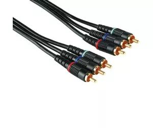 Hama 3x RCA - 3x RCA YPbPr (Component video) kabelis 2 m 3 x RCA Melns
