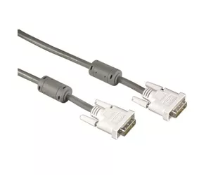 Hama 75045076 DVI cable 1.8 m DVI-D Grey