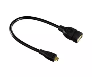 Hama 0.15m USB 2.0, M - F USB кабель 0,15 m Micro-USB B USB A Черный