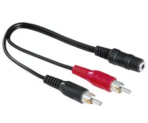 Hama 0.1m 2 x RCA - 3.5mm m/f