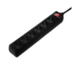 Hama 137266 power extension 6 AC outlet(s) Indoor Black