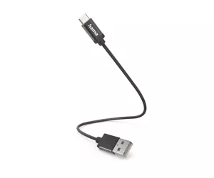 Hama 00201600 USB kabelis 0,2 m USB 2.0 USB A USB C Melns