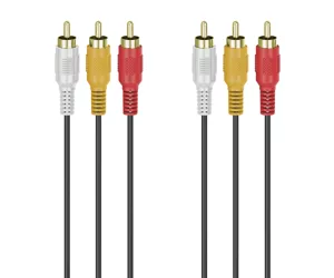 Hama 00305014 audio cable 3 m 3 x RCA Black