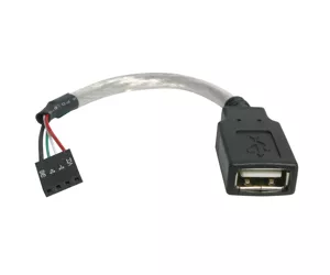 StarTech.com 6in USB 2.0 Cable - USB A Female to USB Motherboard 4 Pin Header F/F