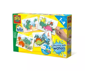 SES Creative My First Colouring with water - Dinos - No mess, Suitable for children, Age 1+