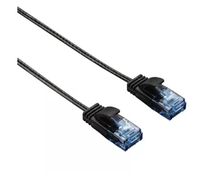 Hama Slim-Flexible CAT6 0.75m võrgukaabel Must 0,75 m U/UTP (UTP)