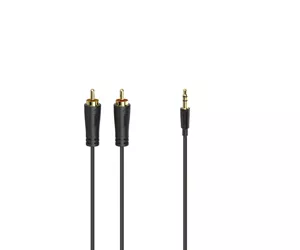 Hama 00205261 audio cable 3 m 2 x RCA 3.5mm Black