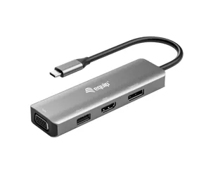 Equip 133485 USB-graafikaadapter 3840 x 2160 pikslit Must, Hõbe