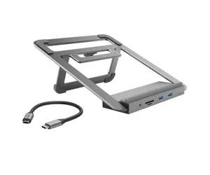 Hama 00200106 док-станция для ноутбука Проводная USB 3.2 Gen 1 (3.1 Gen 1) Type-C Антрацит, Серый